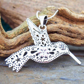 Hummingird Silver Pendant